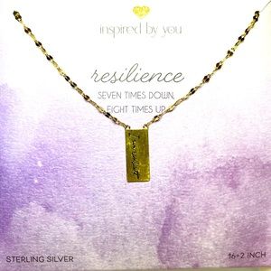 BRAND NEW Inspired by you - I am resilience gold toned necklace ❤️